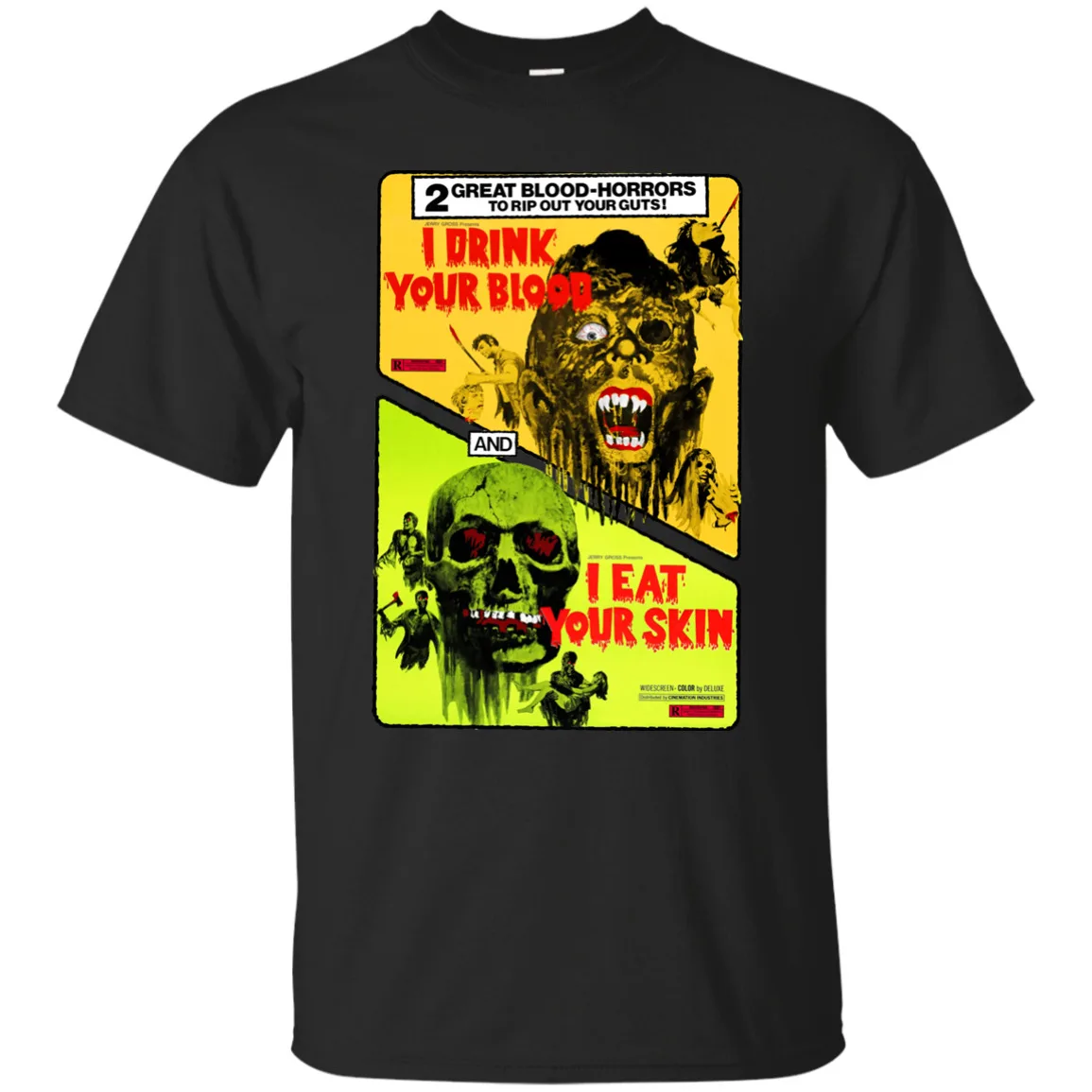 Двойная особенность шлок ужас каннибал B-Movie ретро 1970-х кровавый Slasher | Мужская