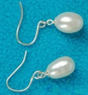 

hot sell new - shitou 00396 beautiful 8-10mm White Saltwater Pearl Dangle Earring