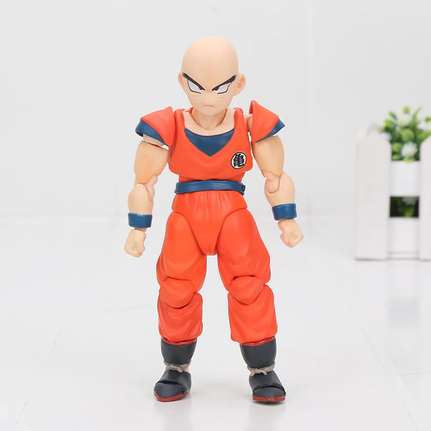 Коробка 11,5-17 см Супер Saiyan Son Goku Vegetto Vegeta trunks ПВХ Фигурки Dragon Ball Z Коллекционная модель куклы игрушки фигурка - Цвет: krillin