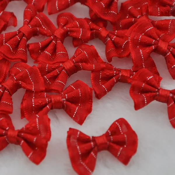 60pcs Upick Mini Ribbon Bows DIY Sewing Appliques Crafts Wedding Deco 