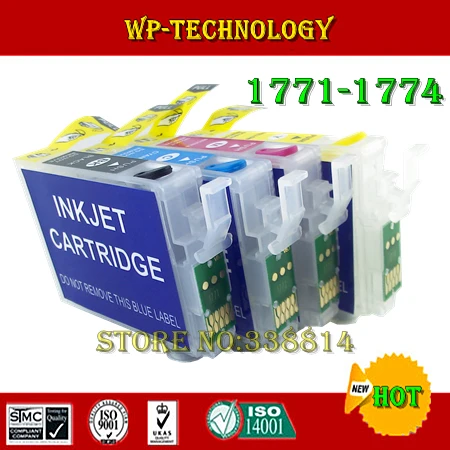 

Empty Refill cartridge suit for T1771-T1774, suit for Epson XP102 XP202 XP302 XP402, Without ink