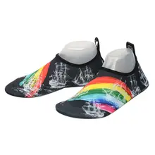 Горячее предложение! Распродажа! Водонепроницаемая обувь; Мужская и женская обувь с радужным принтом; нескользящая складная обувь для плавания; обувь для тренировок