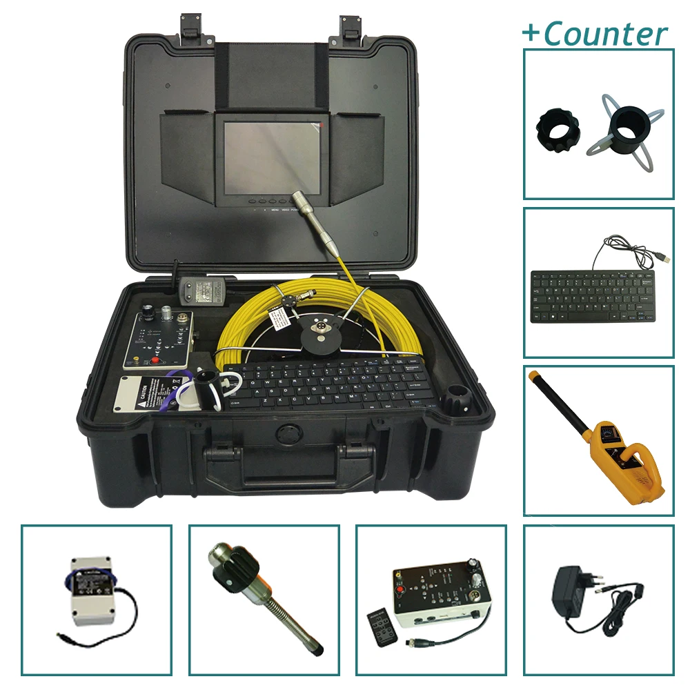 

Underground Chimney Pipe Inspection Camera sewer Inspection cameras Waterproof 20m to 50m Cable 29mm 512hz transmitter camera