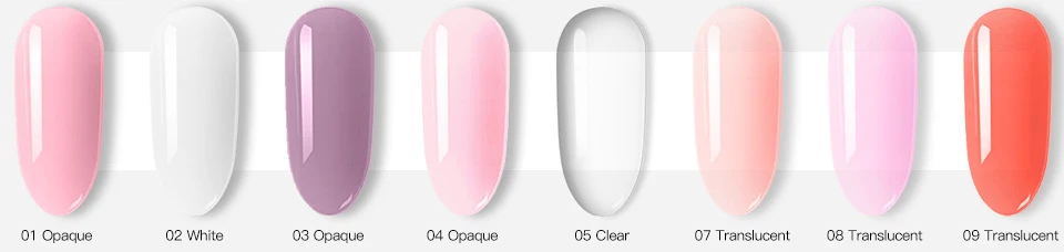 WiRinef полигелевые наборы для дизайна ногтей Французский прозрачный дизайн ногтей Камуфляжный цвет кончик для ногтей Форма Кристалл УФ гель полигелевая кисть Набор гелей для ногтей