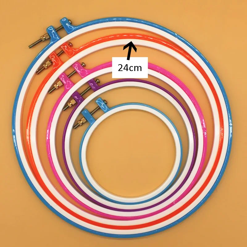 Кольцо для вышивки крестиком, круглая петля, ручная работа, сделай сам, игла, Крафт, деревянная пластиковая рама, бытовой инструмент для шитья, случайный цвет