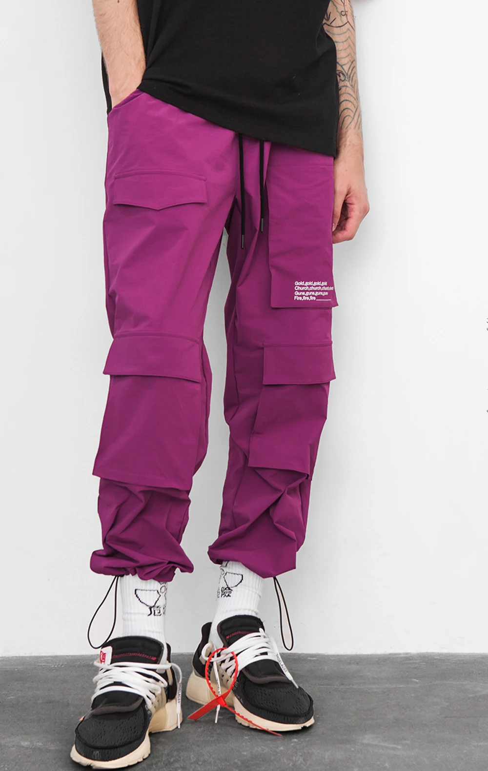 Осенние брюки-карго с ремешками и пряжкой Новое поступление, винтажные шаровары с эластичной резинкой на талии, повседневные уличные спортивные штаны в стиле хип-хоп