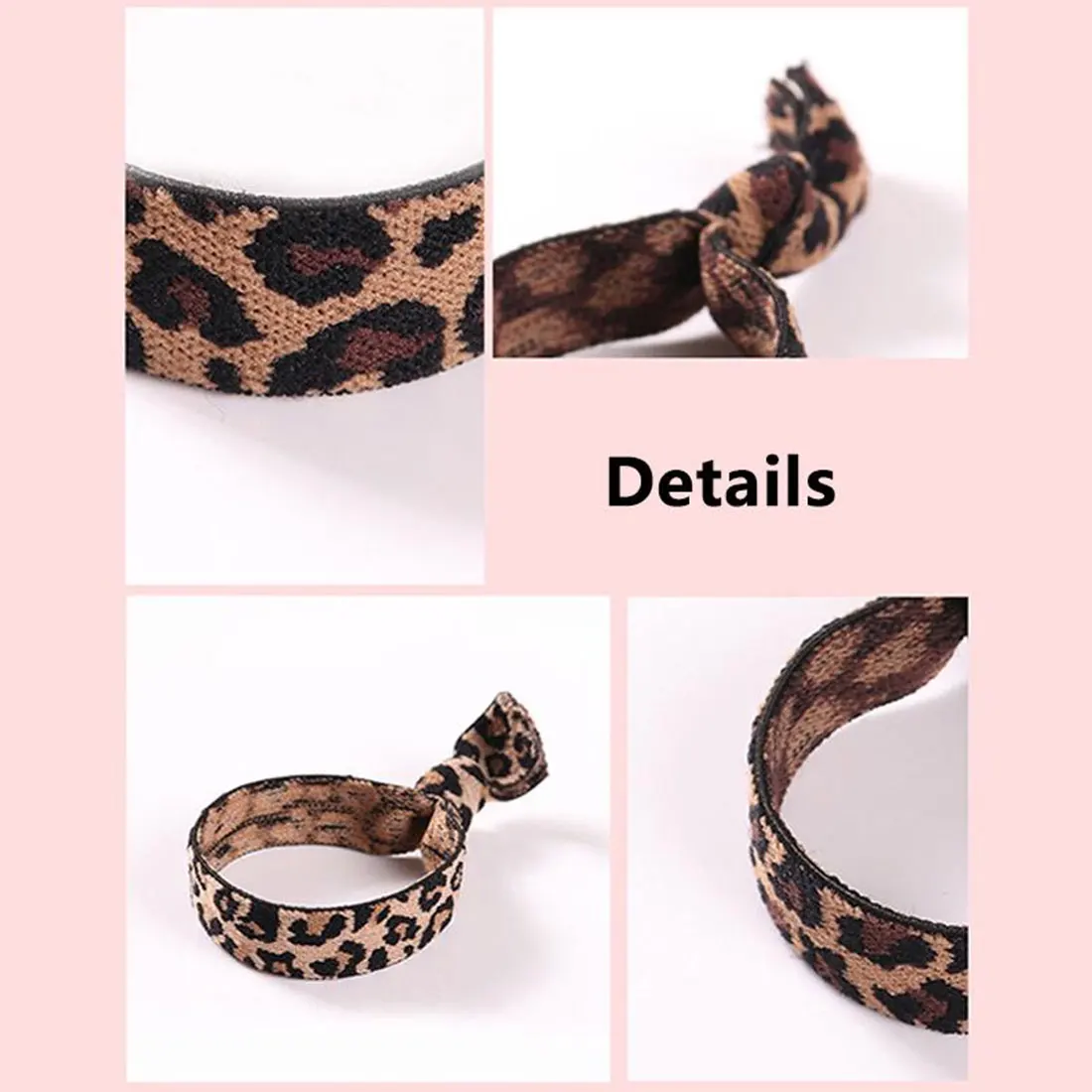 

Fashion Women Leopard Printed Hair Accessories Scrunchies Elastic Hair Bands Hair Ties For Girls Rope Rings Ponytail Holder