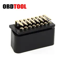 ObdTooL Позолоченные OBD2 16 Pin адаптер 90 градусов изогнутые иглы мужской головы разъем Obd 2 OBDII разъем для автомобиля сканер