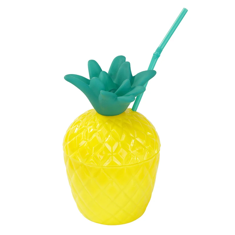 

RODE 10pcs Plastic Pineapple DRINK Cups Luau Beach Barware Tropical Party