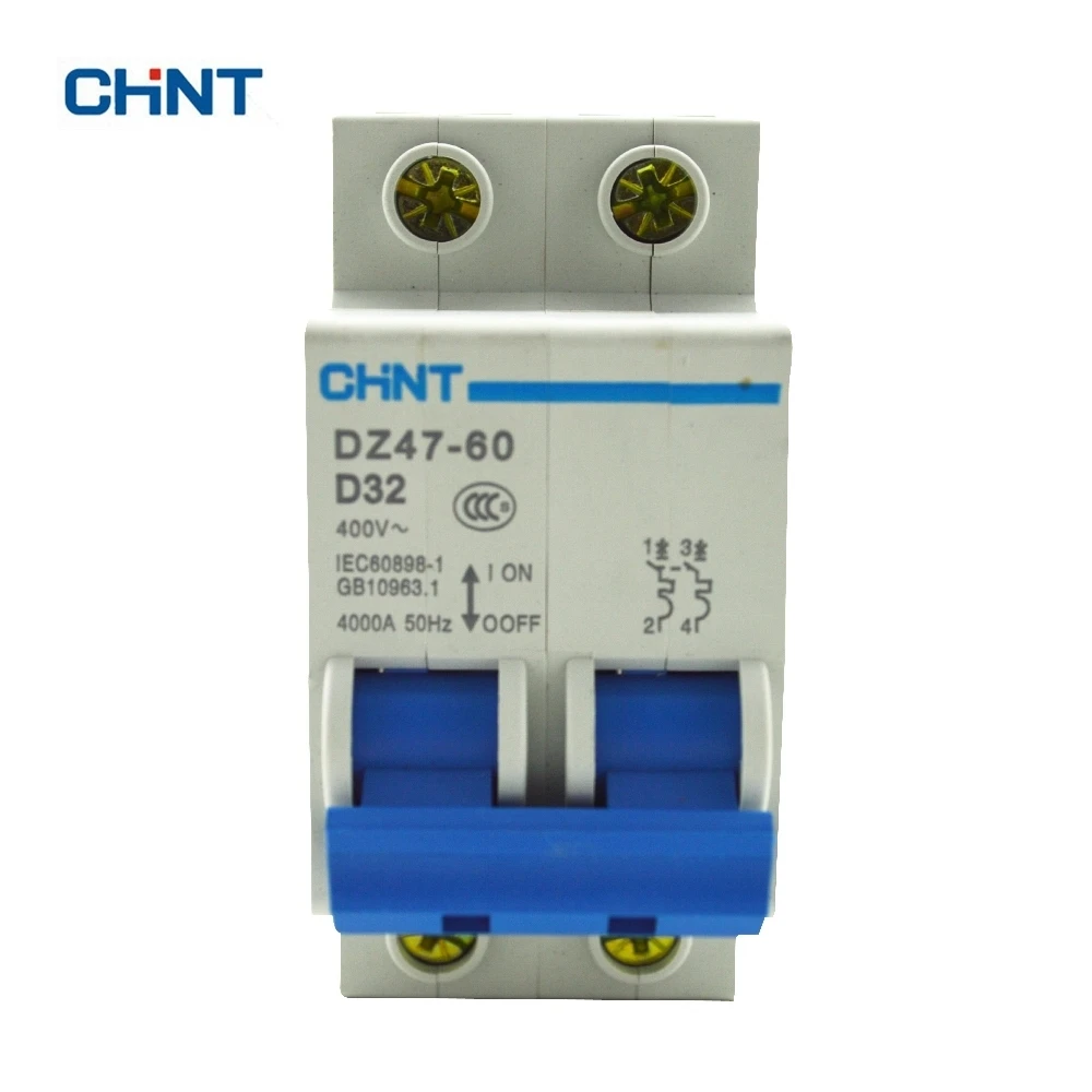 

CHINT Miniature Circuit Breaker Mcb DZ47-60 2P D32 Household Miniature Circuit Breaker Air Switch 32A