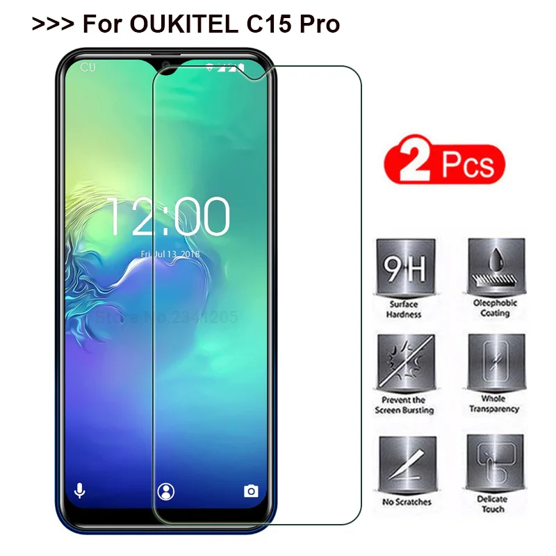 2 шт. Oukitel C15 Pro закаленное стекло для защита экрана 9H Взрывозащищенная ЖК пленка