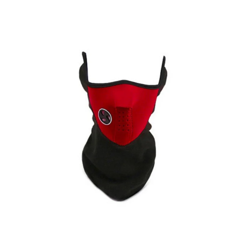 Уличная Теплая Лыжная маска на пол-лица, велосипедная дышащая маска для лица, шеи, теплая для езды на велосипеде, уличная спортивная маска 3 цвета - Цвет: R