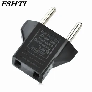 

6A EU Adapter Plug USA to Euro Europe Wall Power Charge Outlet Sockets US 2 Flat Pin to EU 2 Round Pin Plug Socket Adapter