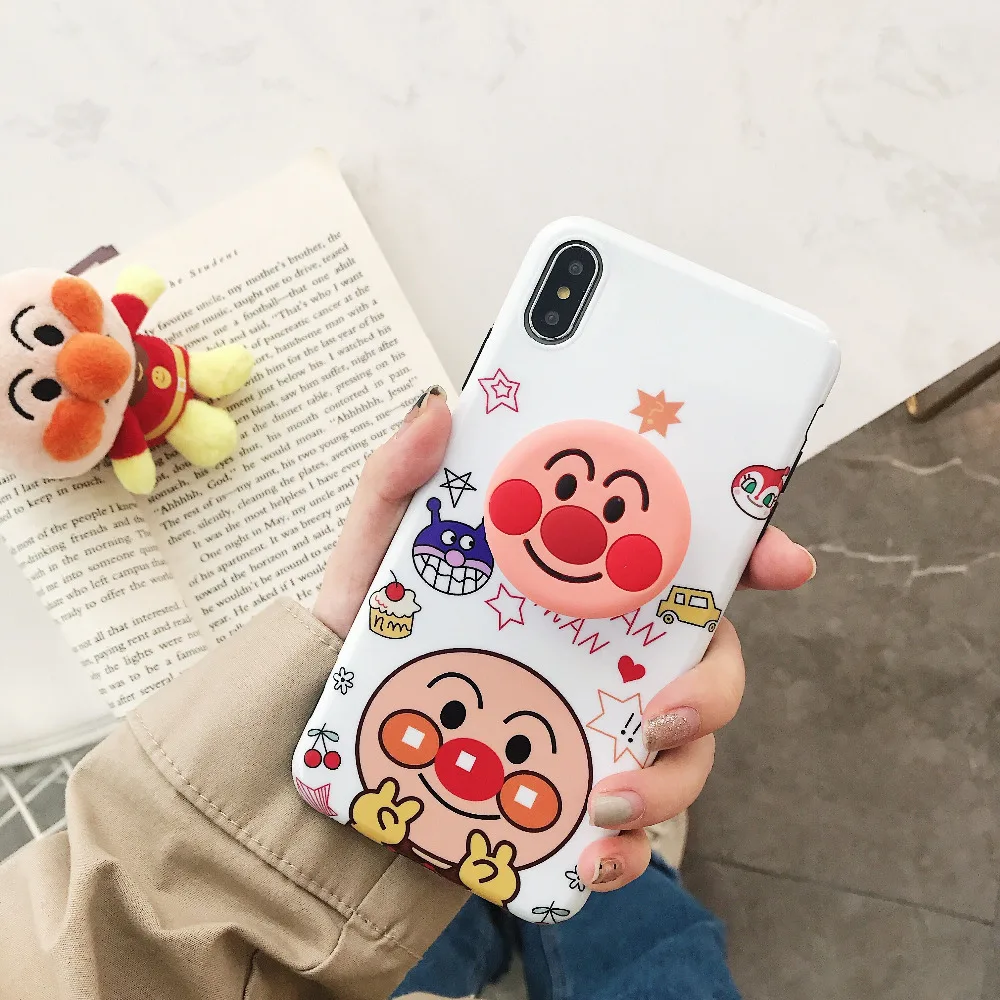 Для iphone 11 Pro Max силиконовый кронштейн мультфильм anpanman Мягкий мобильный чехол для телефона для iphone 6 6s 7 7plus 8 8plus X XR XS MAX чехол