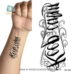 Тела Книги по искусству продукты секса водонепроницаемый временные татуировки для мужчин и женщин 3d письмо дизайн flash татуировки наклейки