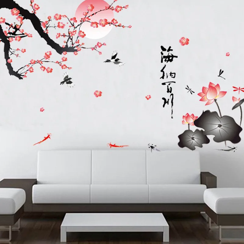 рисунки в японском стиле на стене