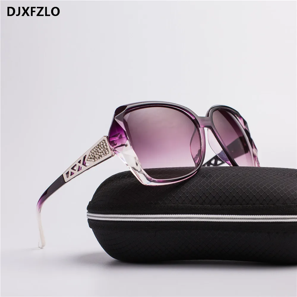 DJXFZLO новые дизайнерские солнцезащитные очки с большой оправой женские высококачественные модные зеркальные солнцезащитные очки женские брендовые UV400
