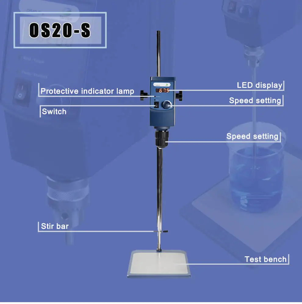 OS20-S LED Digital Overhead Stirrer-1