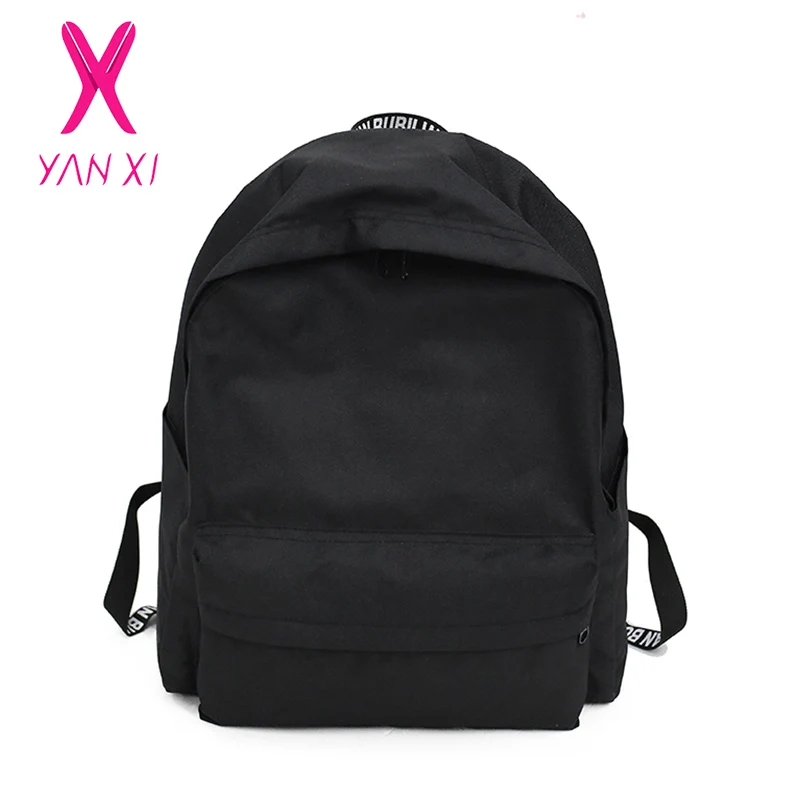 

New South Korea Simple Canvas Unisex Shoulder Bag Female Backpack College Wind Solid Color Shoulder Bag Female Bag
