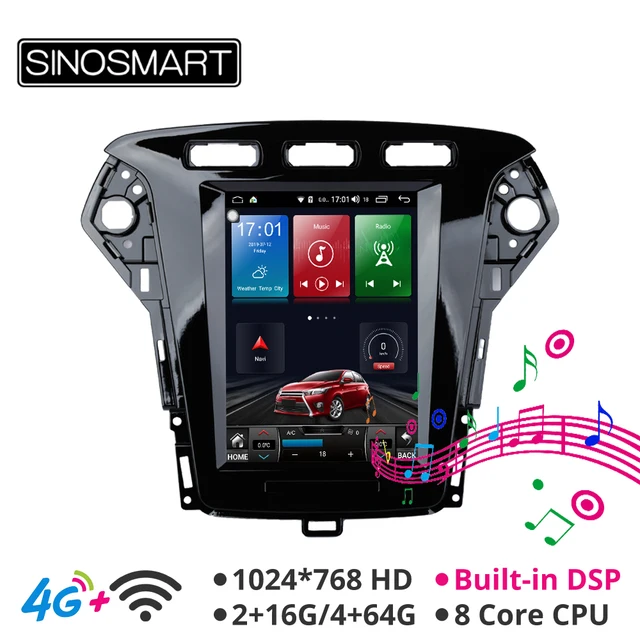 $US $235.30 Sinosmart Android 8.1 Tesla style car gps multimedia car radio navigation player for Ford Mondeo/Fu