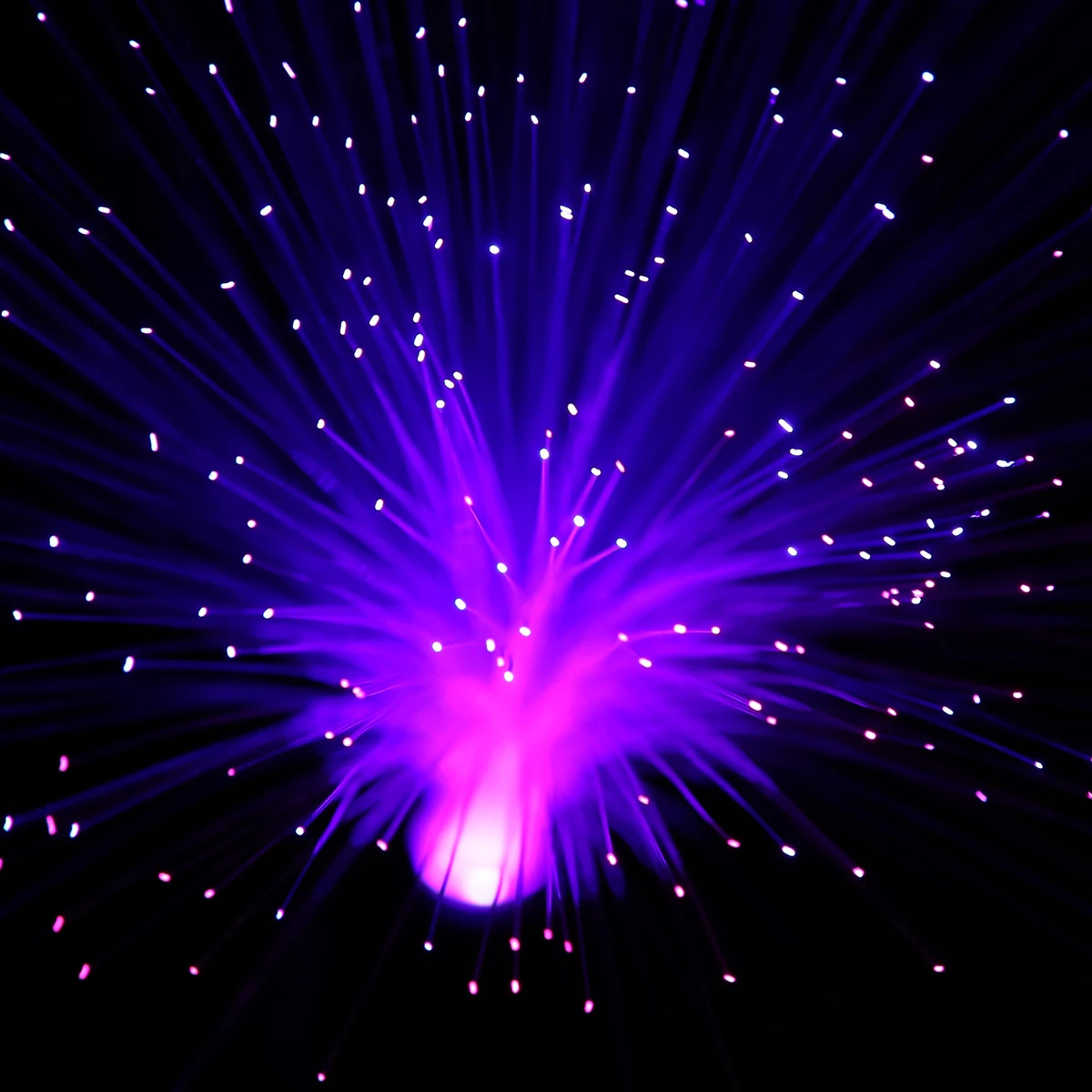 1pcs 12.6" LED Colorful Changing Fibre Optic Lamp Fountain Night Light Stand Home Room Dreamful Decoration