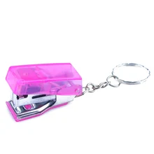 1 шт мини практический Прозрачный Прочный степлер сшивание бумаги скобами иглы степлер студент инструмент связывания набор канцелярских принадлежностей