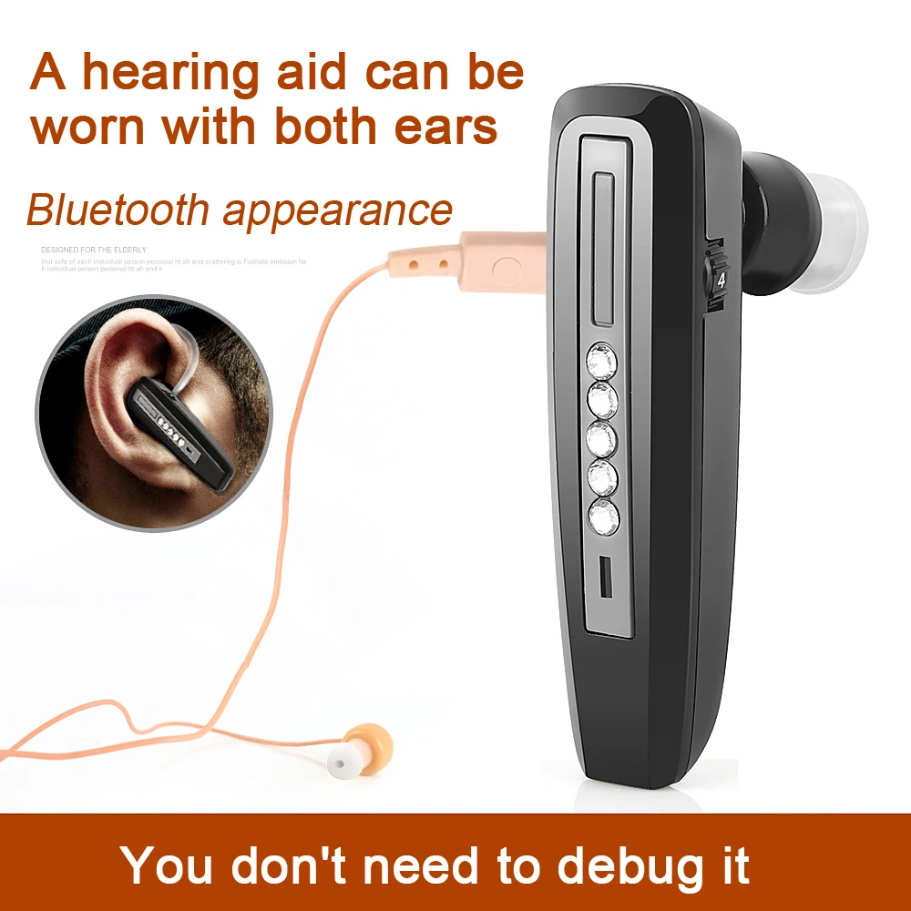 Bluetooth Внешний вид слуховой аппарат перезаряжаемый пожилой бинауральный ушной