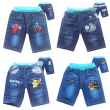 Новые летние джинсы для мальчиков Детская одежда из хлопка детские шорты, штаны одежда для малышей с героями мультфильмов