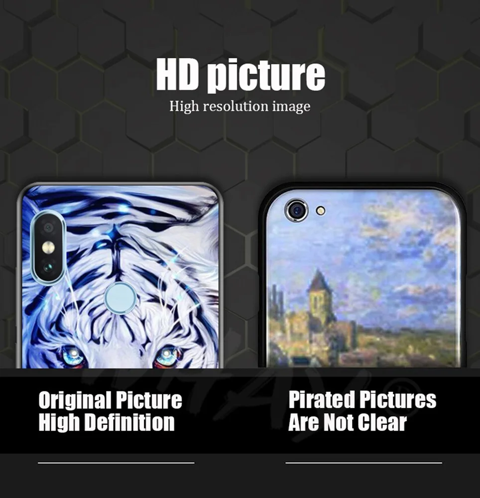 Fitted Case For Huawei Nova 3 Luxury Pattern Glass Coque For P20 Pro P Smart  Mate P20 10 Lite Honor 7 10 9 Lite Y6 2018 Cover   (4)