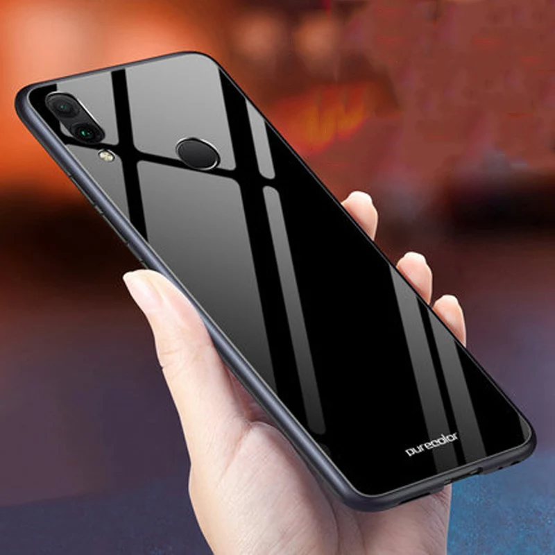 Для huawei Y9 чехол градиент закаленное стекло+ мягкий край чехол для huawei y 9 Мечта стекло чехол huawei y9 JKM-AL Чехлы для iPad Pro
