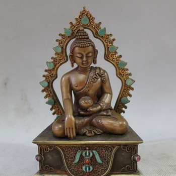 

16" Tibet Tibetan Buddhism Bronze 24K Gold Bodhisattva Vajrasattva Buddha Statue