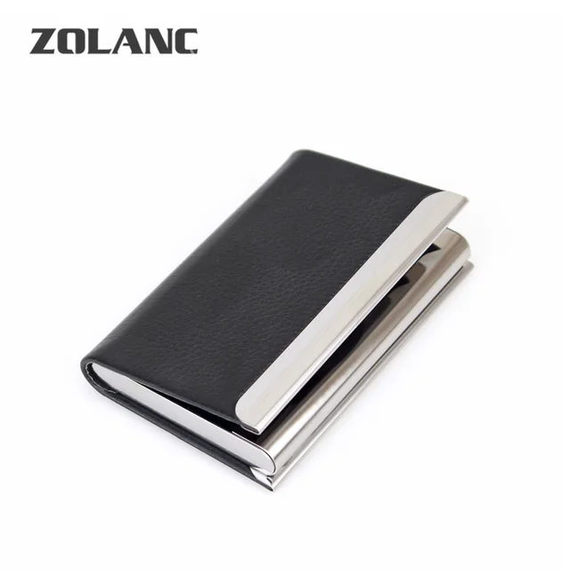 men pu leather business card holder metal id credit name card case organizer bank card women - Leather Business Card Case men pu leather business card holder metal id credit name card case organizer bank card women - Leather Business Card Case