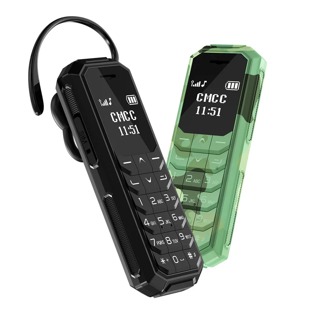 

2018 New Mini Cell Phone AEKU KK2 GSM 0.66'' OLED MTK6261DA Universal Wireless Headphone Phone Dialer Wireless Earphone PK KK1