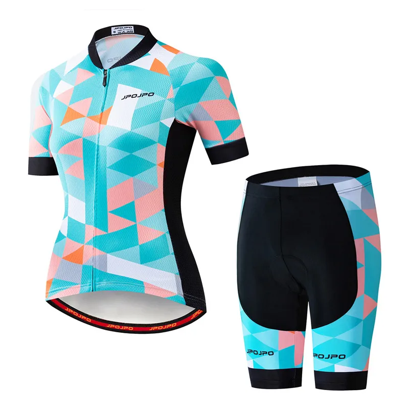 JPOJPO Pro Team Велоспорт Джерси Набор для женщин MTB велосипедная одежда анти-УФ велосипедная одежда короткий рукав велосипедная одежда uniforme - Цвет: Style 1