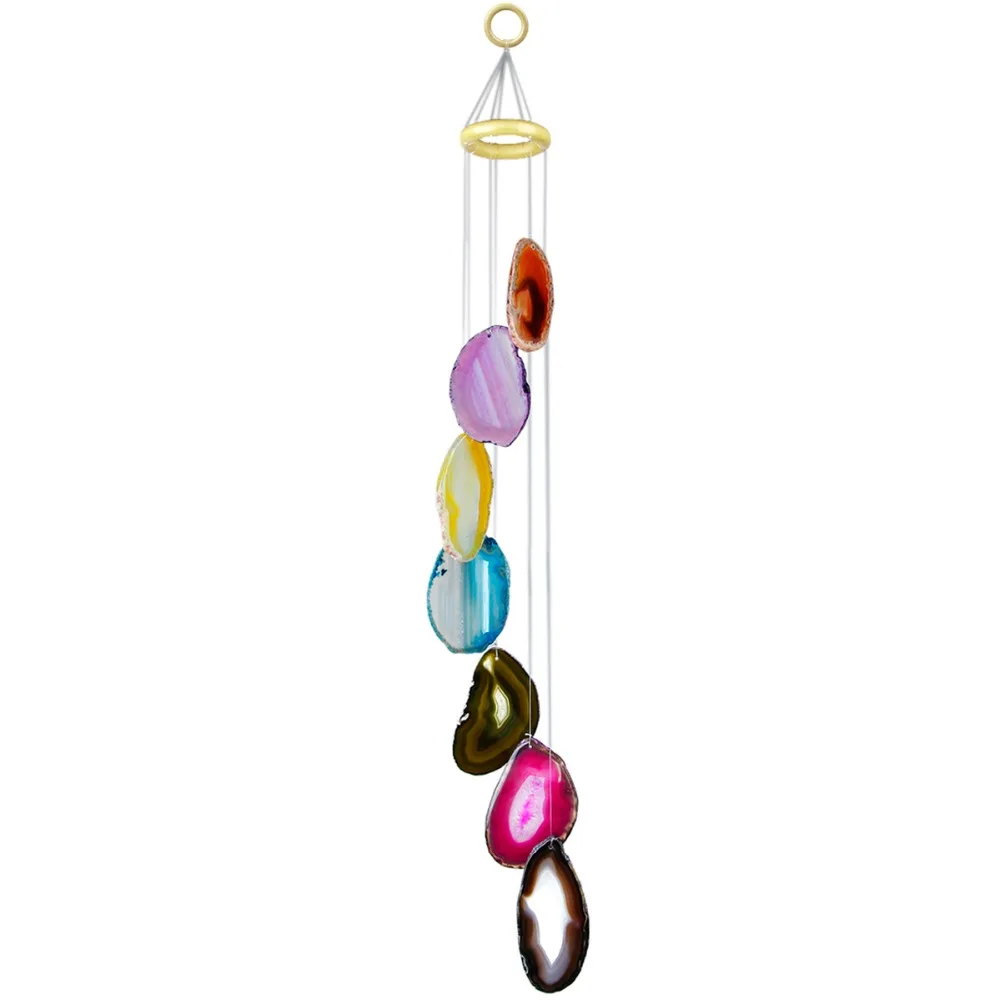 TUMBEELLUWA кусочки агата ветряные колокольчики Windchime домашнее украшение сада Хрустальная коллекция 25-31 дюймов
