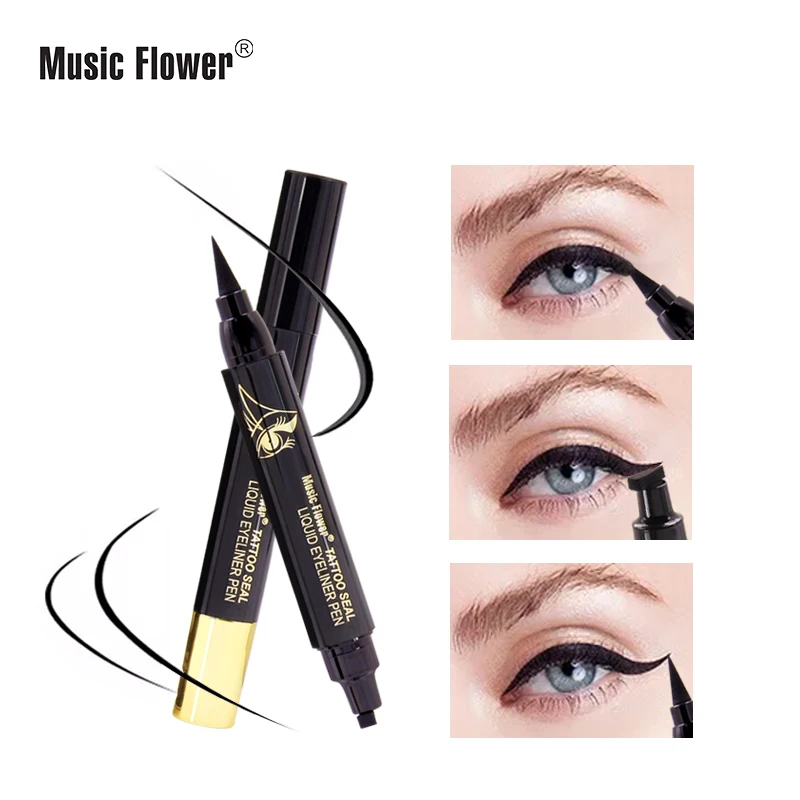 Music Flower Liqiud Eyeliner Pen Waterproof 24H Long-lasting Matte Eye Liner Black Quick-Dry Makeup Pen M5057 Music Flower Liqiud Eyeliner Pen Waterproof 24H Long-lasting Matte Eye Liner Black Quick-Dry Makeup Pen M5057