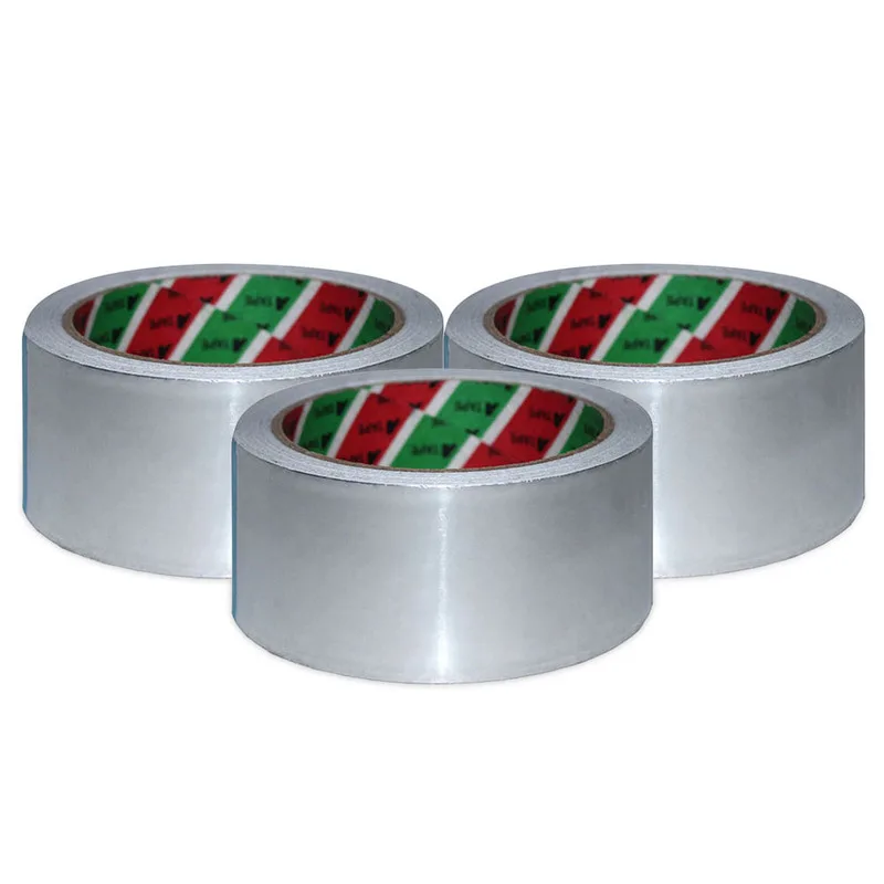

45mm*20m Thermal Resist Duct Repairs High Temperature Resistant Foil Adhesive Tape Useful Aluminium Foil Adhesive Sealing Tape