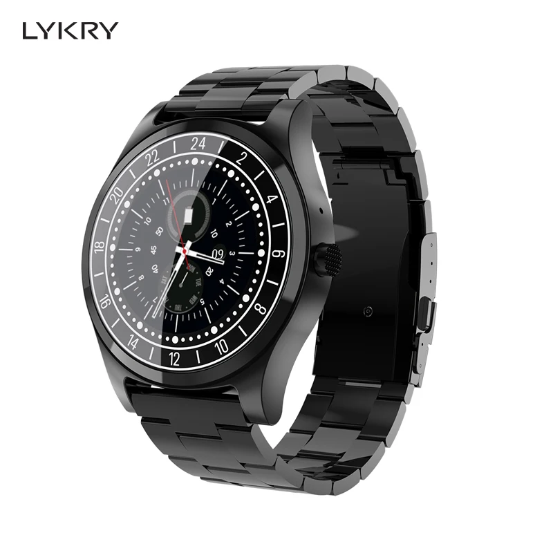 

LYKRY Bluetooth Smart Watch Men Clock Wristwatch Call Heart Rate Blood Pressure Sport Fitness Tracker Smartwatch For iOS Android