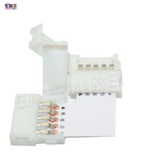 10 set L Shape LED Connector 2 pin/3 pin/4 pin/5pin solderless For 8mm/10mm/12mm 5050/ws2811/ws2812b RGB/ RGBW/ WW SMD LED Strip