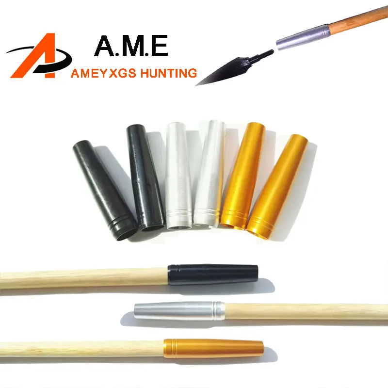 

12Pcs Archery Aluminum Arrow Insert For Hunting bamboo Arrows Arrow Heads Broadheads 8.0mm tir a l'arc accessoire