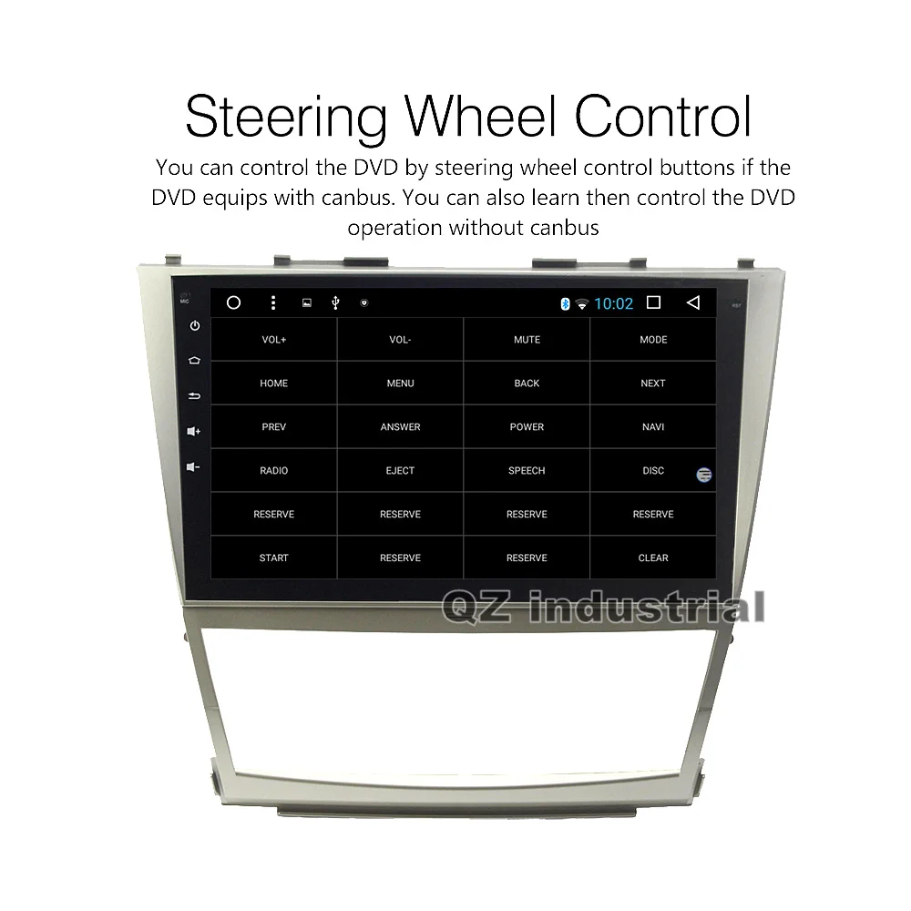 Flash Deal QZ industrial HD 10.1inch Android 8.1 T3 for Toyota Camry 40 2006-2011 car dvd player with GPS 4G WIFI RDS Radio Stereo Navi Map 9