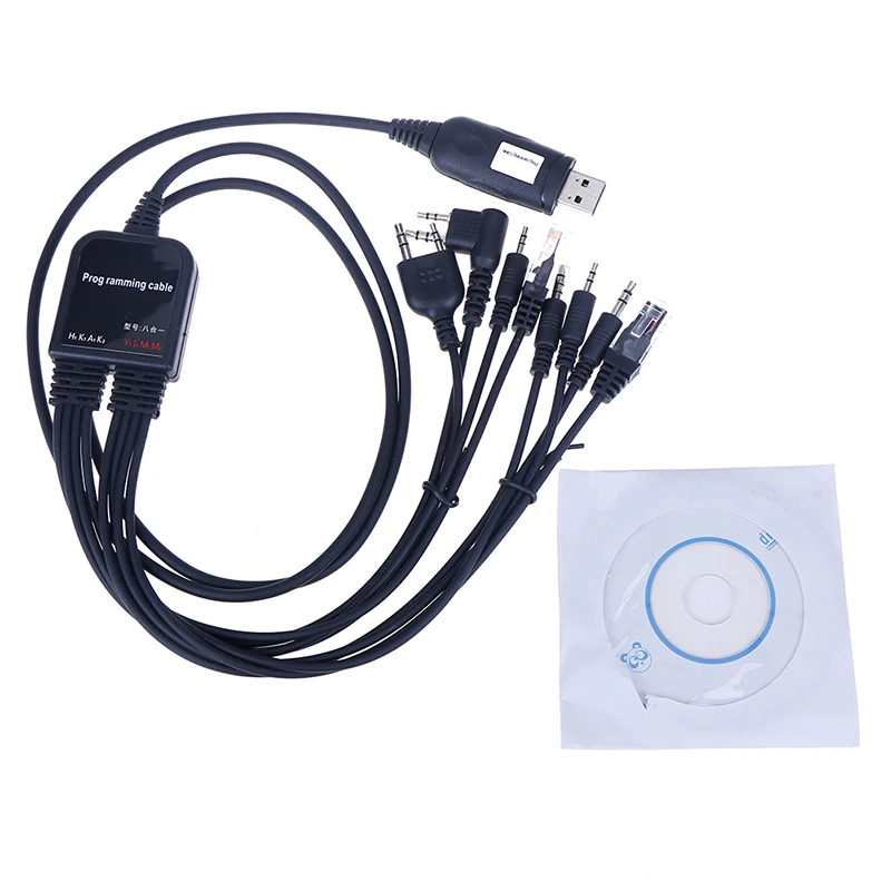 8 в 1 USB кабель для программирования компьютера kenwood baofeng motorola yaesu icom удобная рация