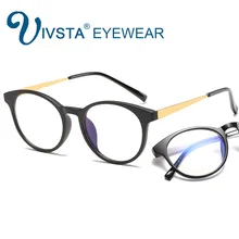 IVSTA сплав анти Синие лучи компьютерные очки женские синее покрытие игровые очки круглые глаза защита Оптический Рецепт 1628