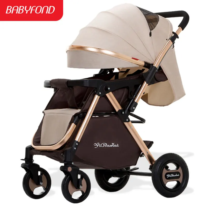 

High Landscape Baby Cart Can Sit and lying Portable Baby Bi-directional Baby stroller newborn use yibaolai brand baby stroller