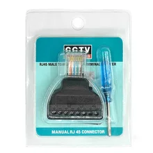 RJ45 с украшением в виде кристаллов поворотная головка 8pin/интегрированный оптоволоконный кабель адаптера 8pin винт сетевая кристаллическая головка. cctv-конвертер адаптер