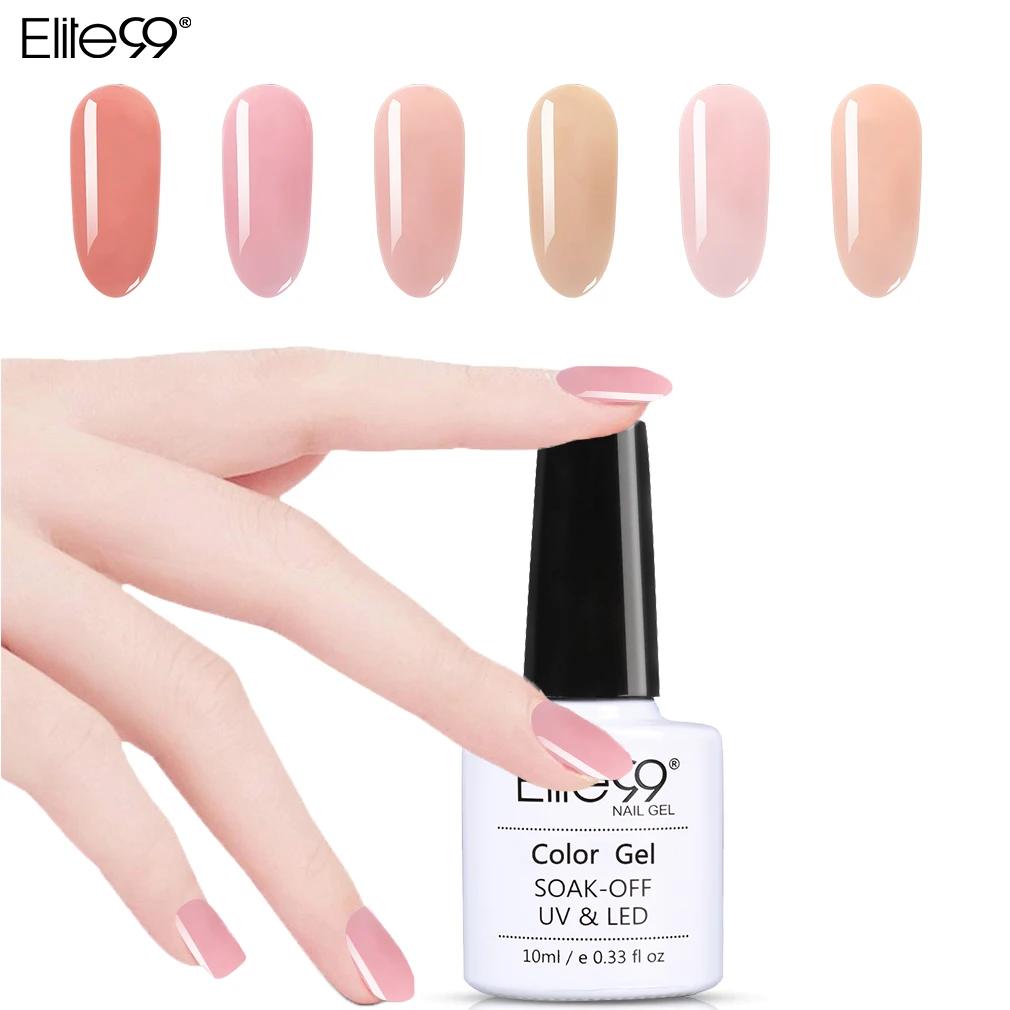 

Elite99 10ML Jelly Nail Gel Polish Semi-transparent Varnish Soak Off UV LED Manicure Nail Art UV Gel Lacquer Need Base Top Coat