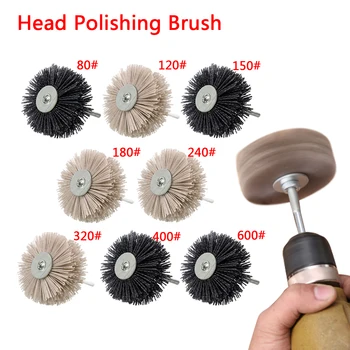 

Grinding Head Abrasive Nylon Material Wood Thuja Redwood Root Relief Polishing Wheel Grinding Head Wear-resistant Brush