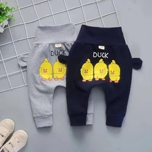 Год, детские штаны для новорожденных, лидер продаж, новые весенние штаны с милыми рисунками, модные штаны ярких цветов с ушками для мальчиков и девочек