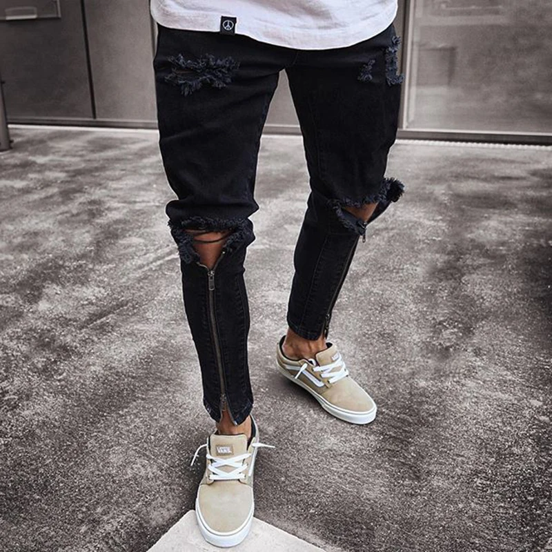 Male Denim Jeans Trousers Jeans For Mens Slim Fit Pants Men Ripped Pants New Skinny Jeans Men Biker Straight Hip Hop Frayed Hole Male Denim Jeans Trousers Jeans For Mens Slim Fit Pants Men Ripped Pants New Skinny Jeans Men Biker Straight Hip Hop Frayed Hole