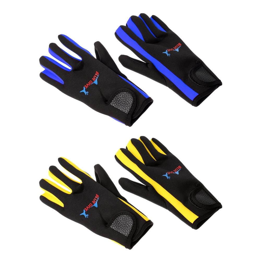 1 пара 1,5 мм неопрен пять пальцев Гидрокостюмы перчатки для дайвинга против царапин противоскользящие удобные прочные Зимние перчатки для плавания